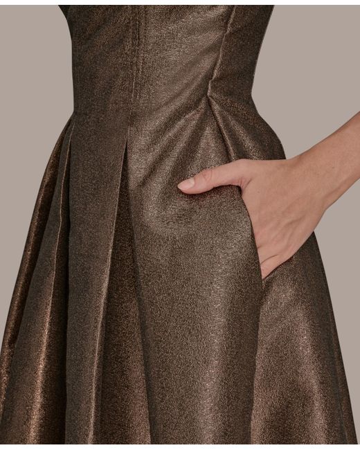 Donna Karan Natural Strapless Fit And Flare Cocktail Dress