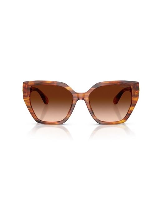 Swarovski Brown Geometric Sunglasses