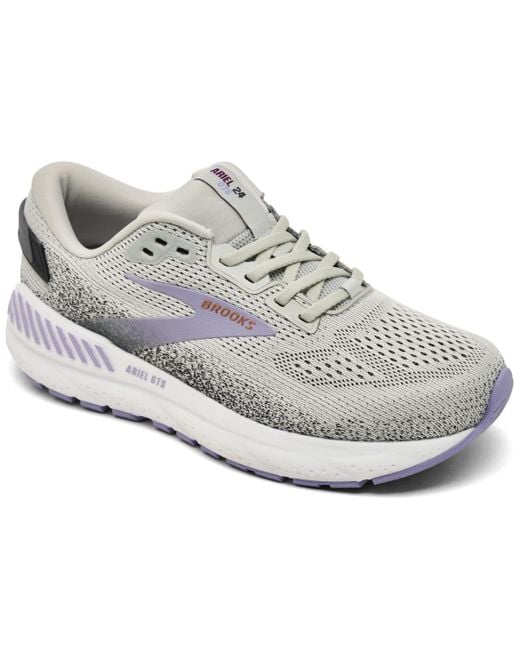 Brooks White Ariel Gts 24 Running Sneakers From Finish Line