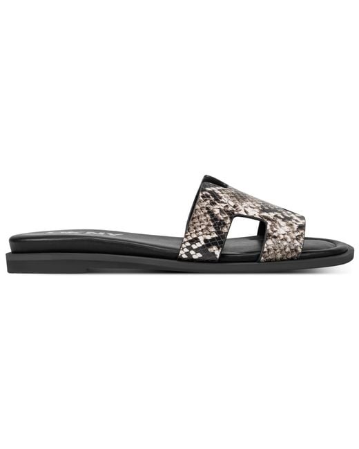 DKNY Black Columba Slide Flat Sandals