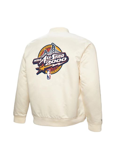 Mitchell & Ness Natural Â 2000 Nba All-star Game Full-zip Satin Jacket for men