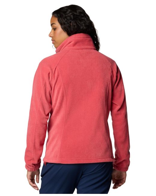 Columbia Red Plus Size Benton Springs Fleece Jacket