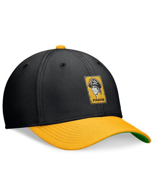 Nike Blue Black/gold Pittsburgh Pirates Cooperstown Collection Rewind Swooshflex Performance Hat for men