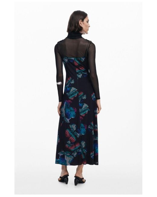 Desigual Blue Dress Designed By Mr. Christian Lacroix