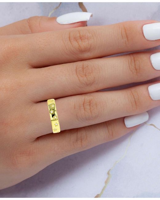 Macy's Yellow Cubic Zirconia Star Band Ring (0.174 Ct. T.w.