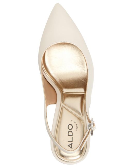 ALDO White Lalasling Pointed-toe Slingback Pumps