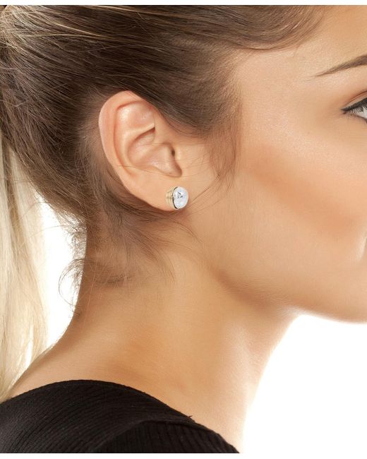 Robert Lee Morris White Bead Stud Earrings