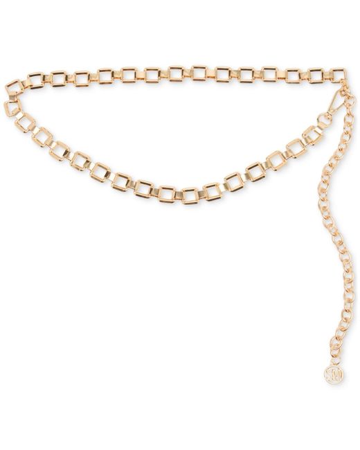 Steve Madden Metallic Geometric Chain Belt