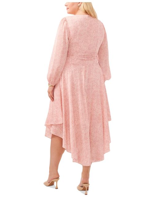 Vince Camuto Plus Size Tiered Tie-waist Maxi Dress in Pink | Lyst