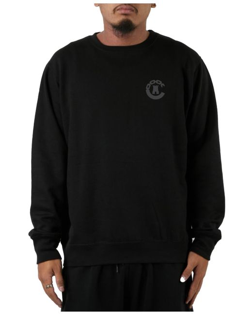 Crooks and Castles Black Trouble Maker Long-sleeve Graphic T-shirt for men