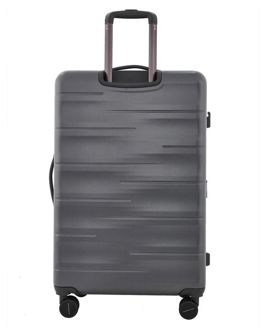 French Connection Black 4pc Expandable Rolling Hardside luggage Set