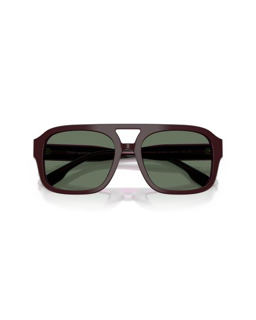 Tory Burch Green Pilot Sunglasses