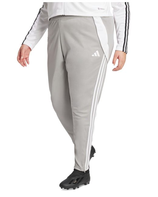 adidas Plus Size Tiro24 Training Pants in Gray | Lyst
