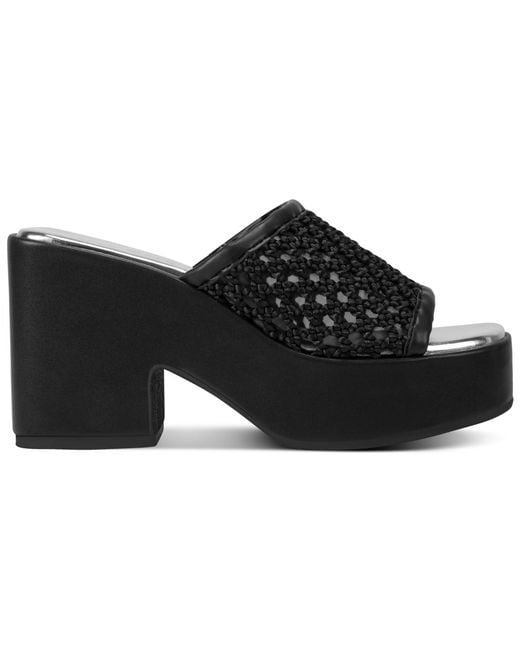DKNY Black Multan Platform Dress Sandals