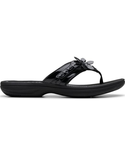 Clarks Black Cloudsteppers Breeze Opal H Sandals