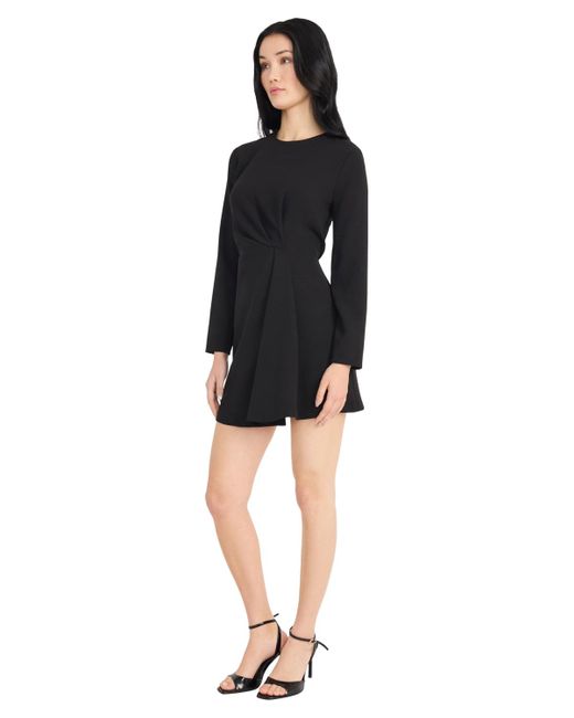 Donna Morgan Women's Black Long-sleeve Crewneck Dress Donna Morgan Women's Black Long-sleeve Crewneck Dress