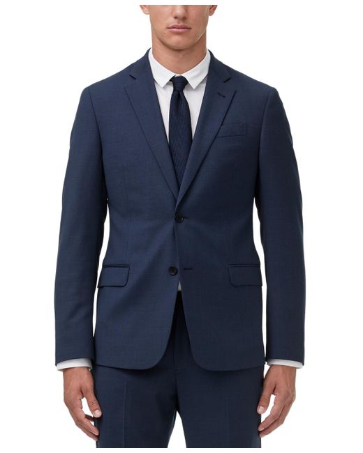 Armani Exchange Blue Rmni Exchnge Slim-fit Birdseye Suit Jcket Seprte for men