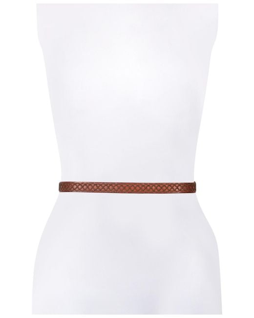 Frye White 18mm Micro Stud Leather Belt