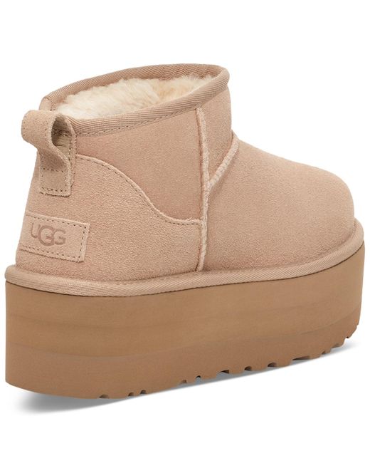 Ugg Natural Classic Ultra Mini Platform Booties