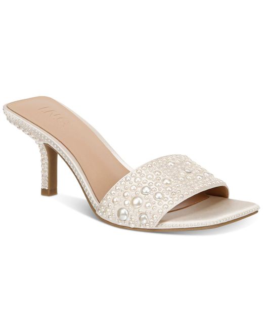INC International Concepts White Galle Slide Dress Sandals, Created For Macy's