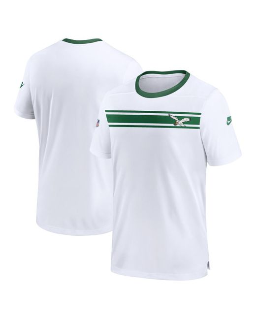 Nike White Distressed Philadelphia Eagles Sideline Coaches Alternate Performance T-shirt for men
