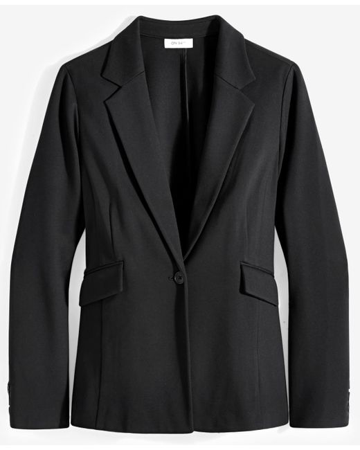 On 34th Blue Solid Longline Blazer