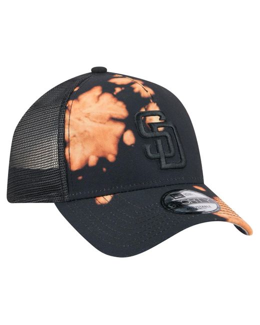 KTZ Blue Â San Diego Padres Bleached A-frame 9forty Adjustable Hat for men