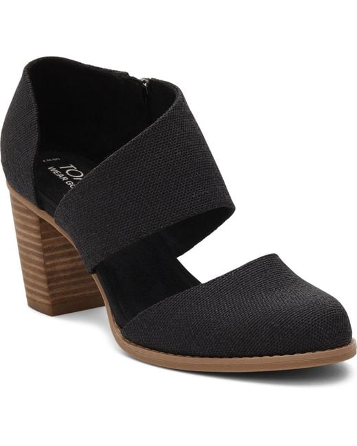 TOMS Black Milan Closed Toe Heel Sandals