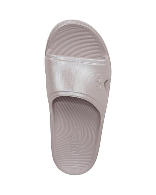 Ryka Gray Soothe Slide Sandals
