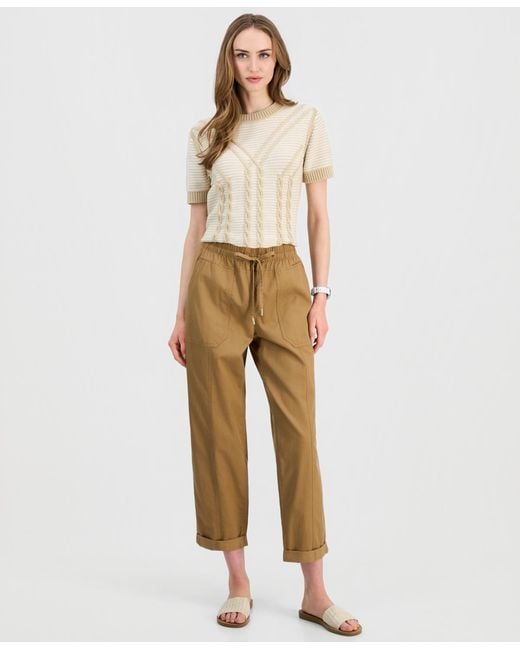 Nautica Natural Solid Cuffed Pull-on Pants