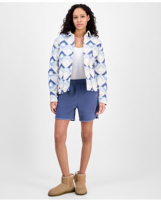 Ugg Blue Quilted Sun Shirt Jacket