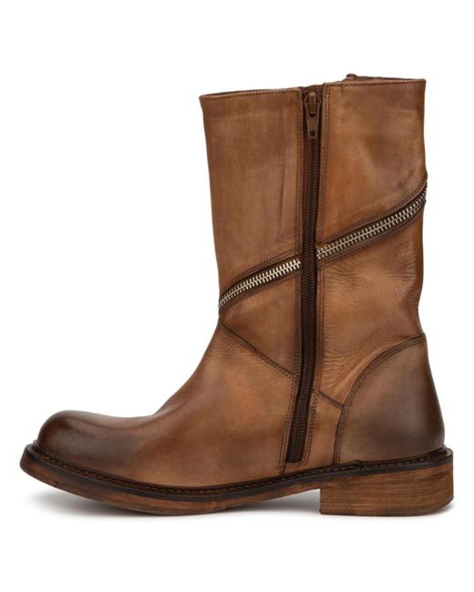 Vintage Foundry Brown Regine Motorcycle Boots