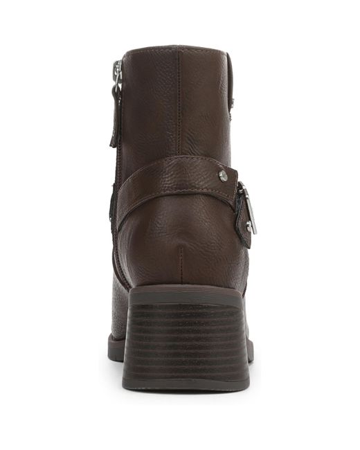 Dr. Scholls Brown Janis Square Toe rugged Short Boots