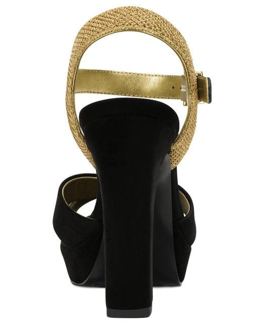 Donna Karan Black Stefania Platform Sandals