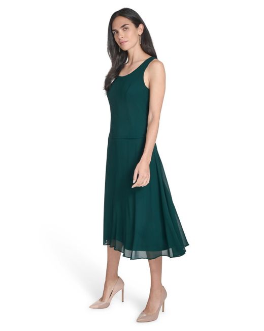 Jessica Howard Women's Green Petite Lace Jacket & Chiffon Midi Dress Set -  cruiseboatoman.com