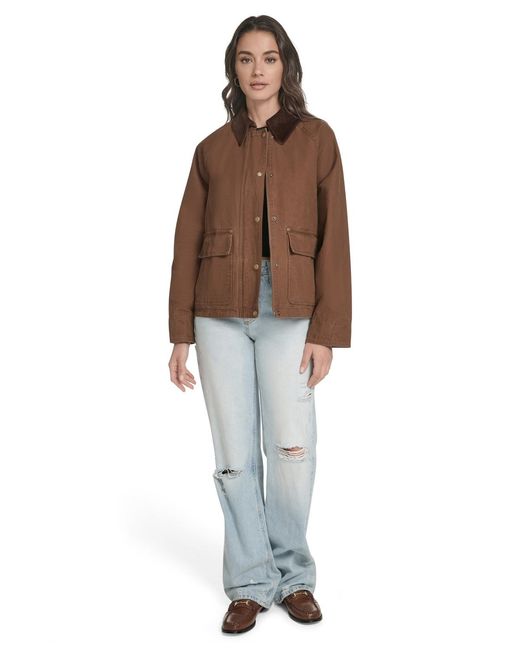 Levi's Brown Regular Short Cotton Barn Jacket