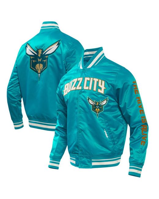 Pro Standard Blue Charlotte Hornets 2023/24 City Edition Satin Full-snap Jacket for men