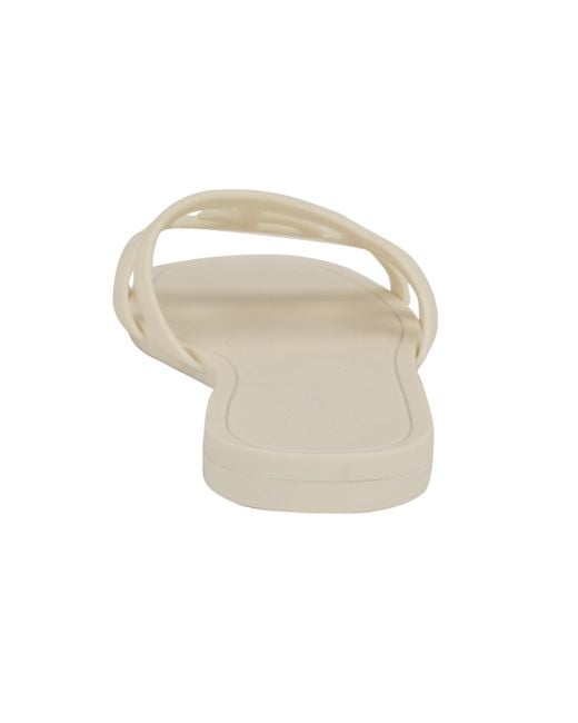 Calvin Klein White Yoana Logo Slip-on Jelly Flat Sandals