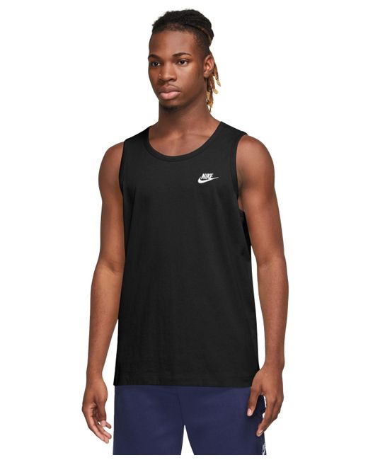 Nike Black Sportswear Club Tank for men