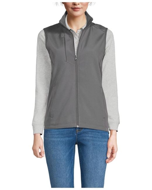 Lands' End Gray Soft Shell Vest