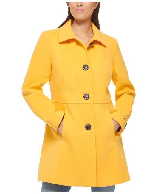 Tommy Hilfiger Synthetic Peacoat, Created For Macy's in Banana (Yellow ...