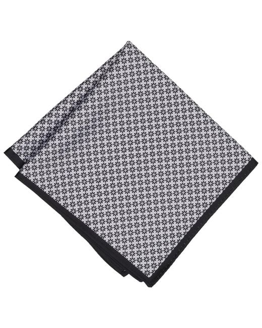 Alfani Gray Wells Geometric Pattern Pocket Square for men