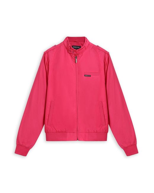 Members Only Classic Iconic Racer Jacket (slim Fit in Red for Men | Lyst