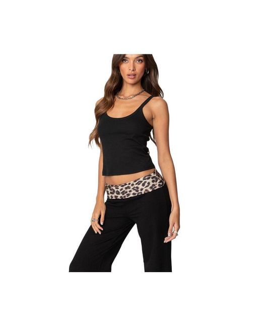 Edikted Black Basic Babe Tank Top