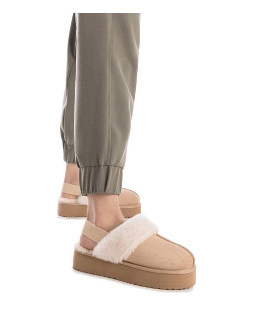 Xti Natural Suede Casual Slingback Clogs