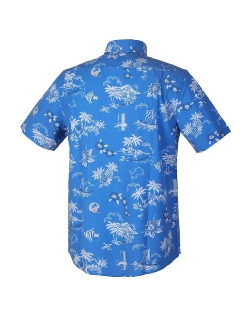 Reyn Spooner Blue Detroit Lions Throwback Kekai Performance Button-down Shirt for men
