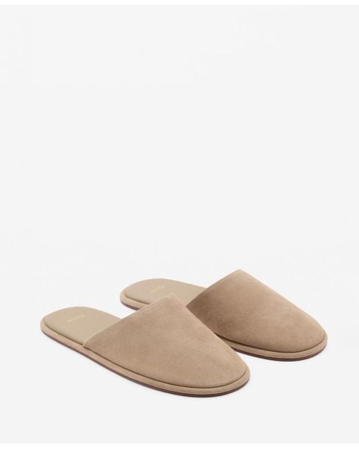 Mango Natural Suede Sling Back Shoes