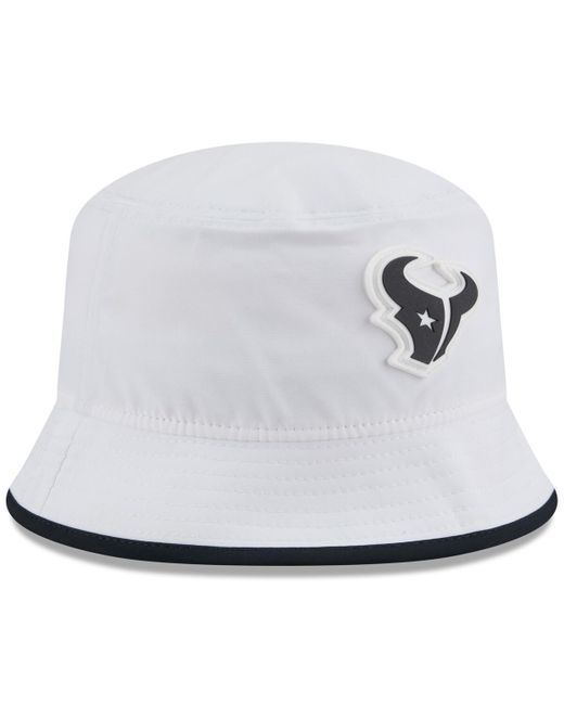 KTZ White Houston Texans 2025 Nfl Training Camp Stretch Bucket Hat for men