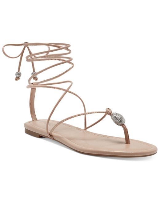 INC International Concepts Amille Tieup Flat Sandals, Created For Macy