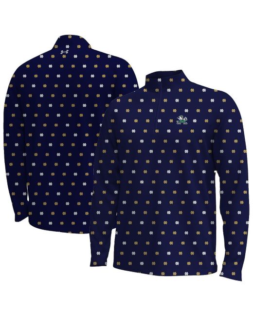 Under Armour Blue Notre Dame Fighting Irish Gameday Armourfuse Half-zip Jacket for men